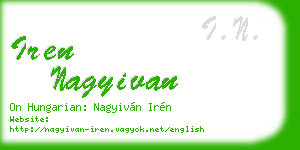 iren nagyivan business card