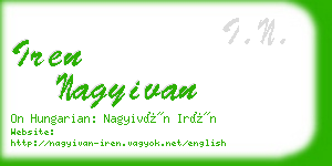 iren nagyivan business card